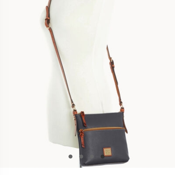 Dooney & Bourke Pebble Grain Letter Carrier Crossbody Midnight Blue - Picture 16 of 16